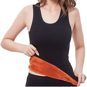 Womens Cotton Thermal Fleece Lined Underwear Tops Cami Tank Top Vest